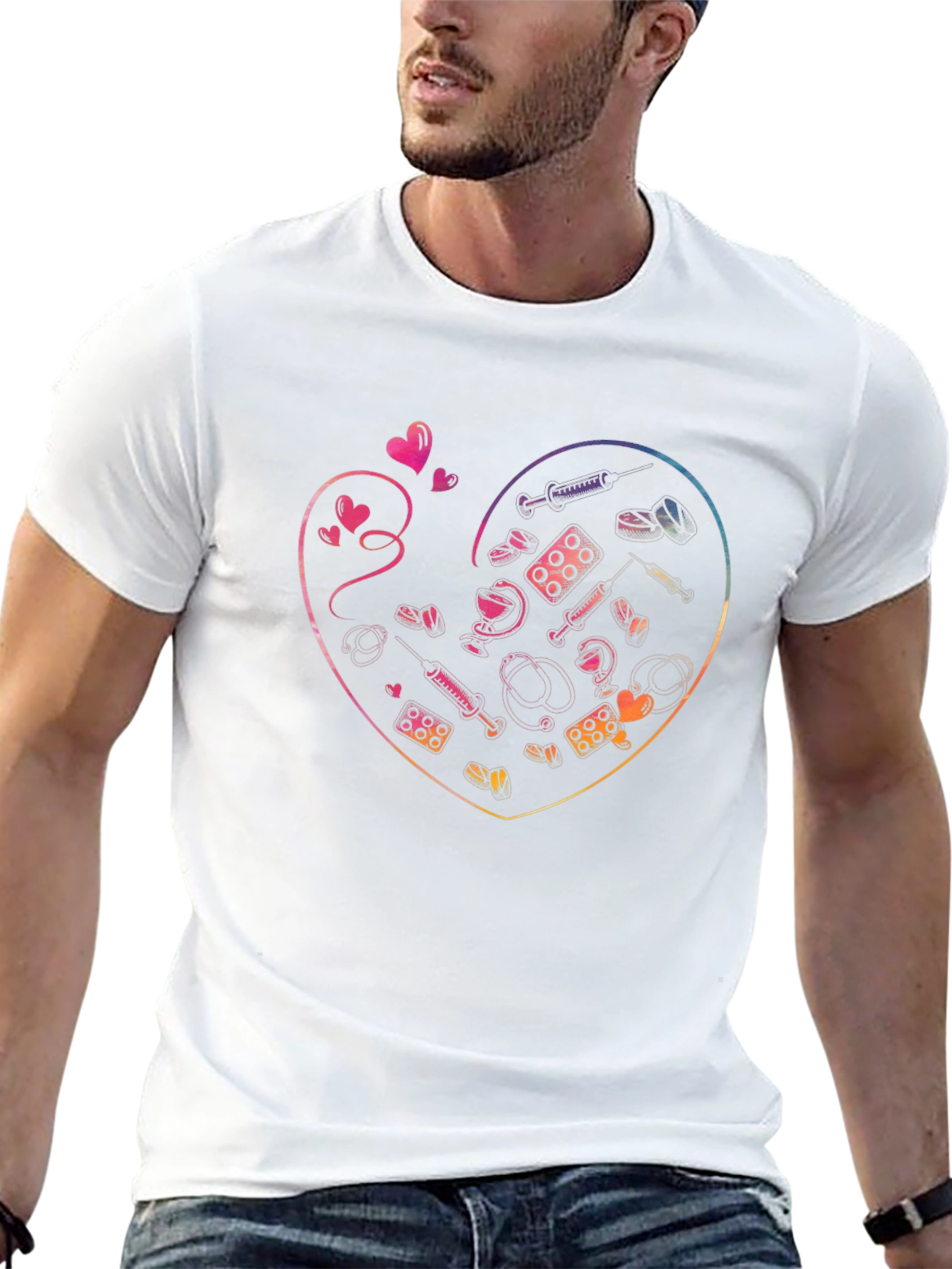 Nurse Heart T-Shirt - Healthcare Hero Tee