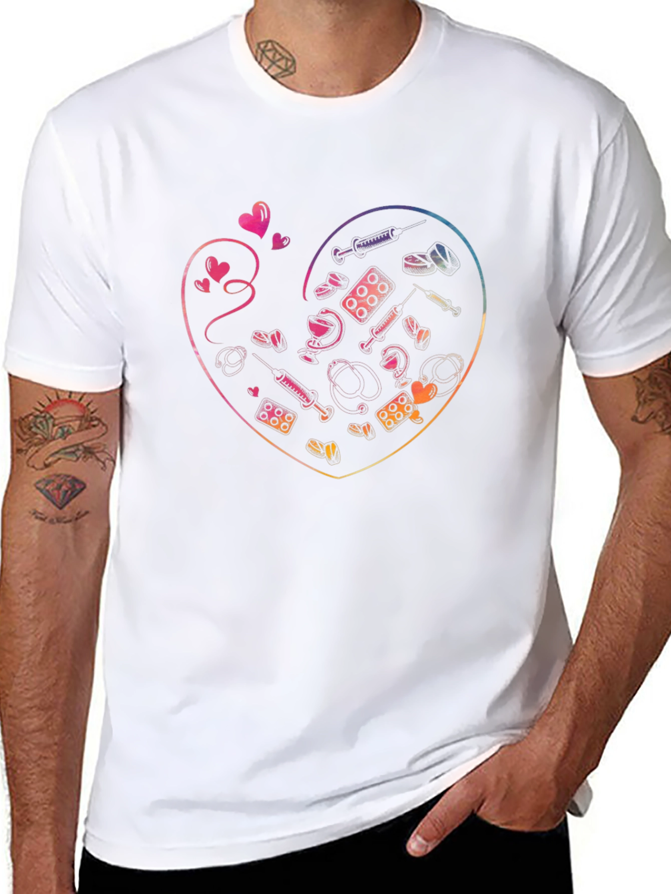 Nurse Heart T-Shirt - Healthcare Hero Tee