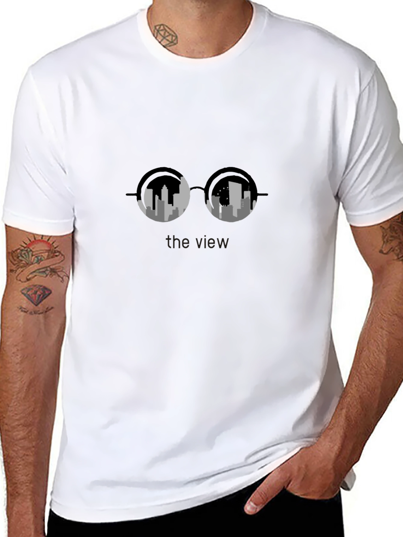 City View Graphic Tee - Modern Mens T-Shirt