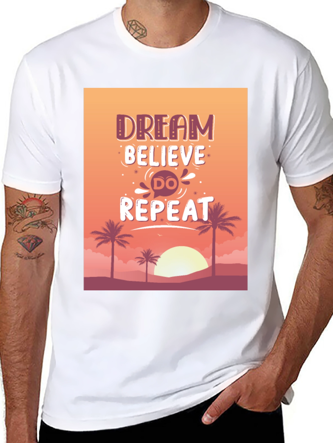 Dream Believe Do Repeat Graphic Tee