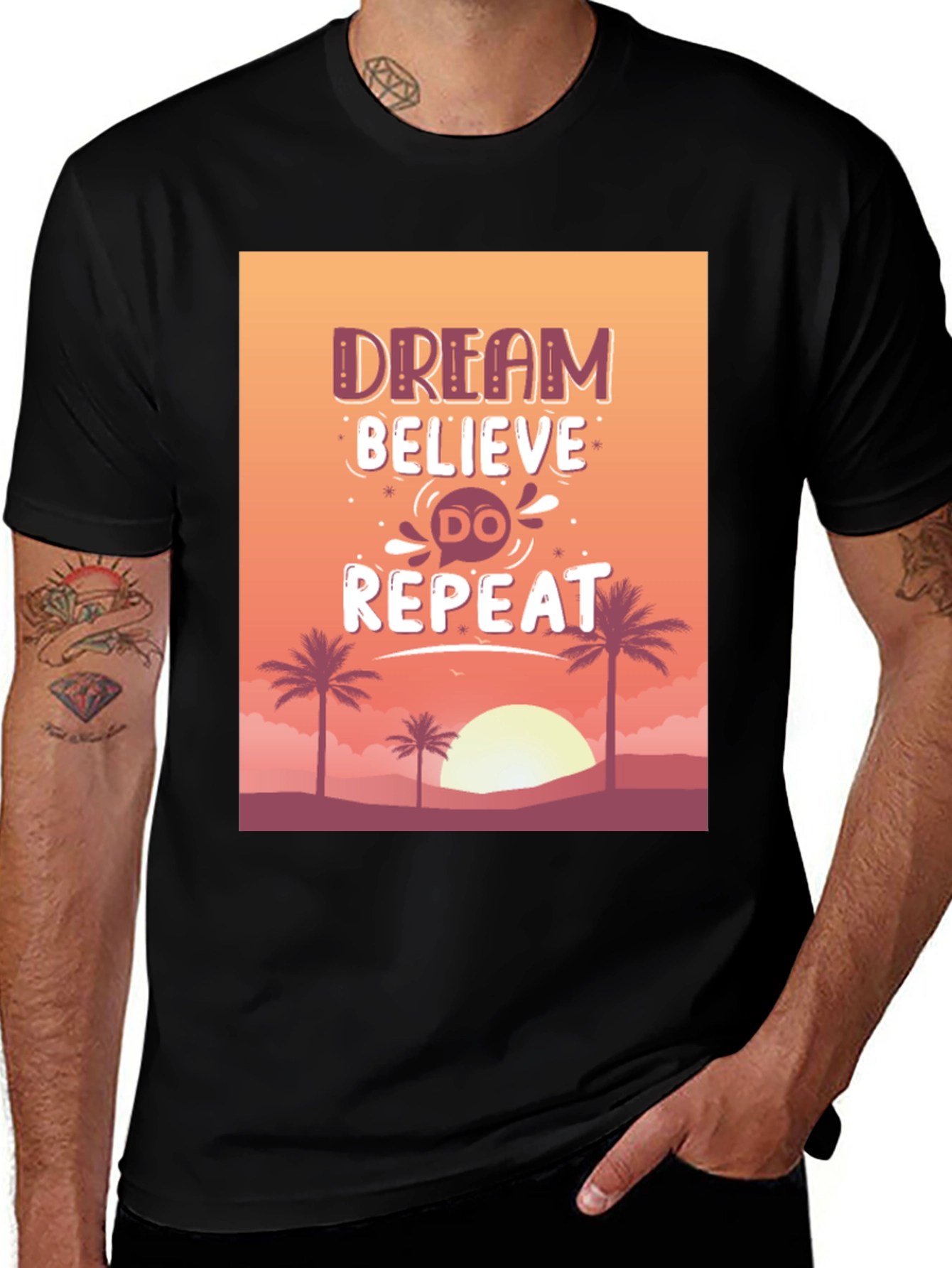 Dream Believe Do Repeat Graphic Tee
