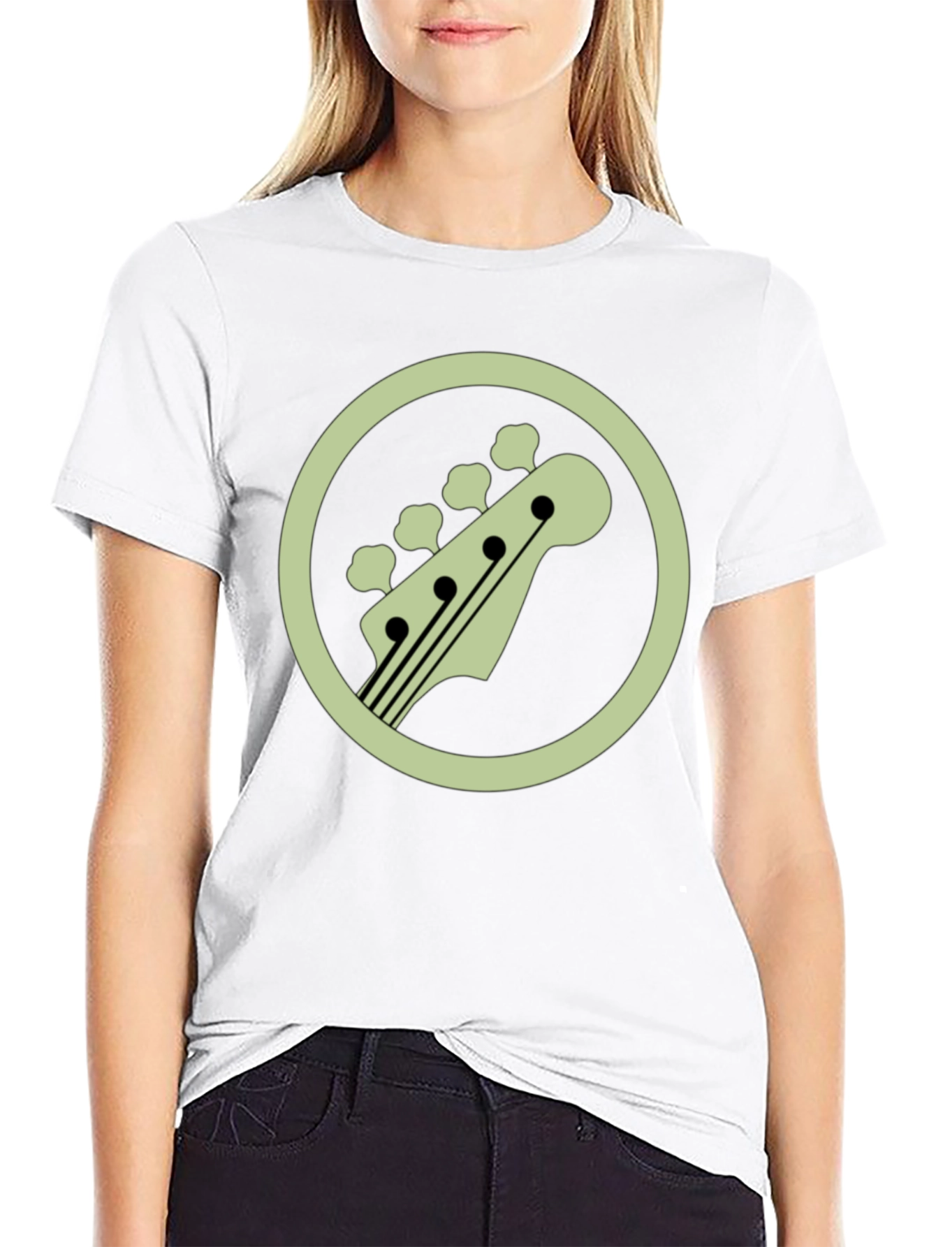 Bass Guitar Head T-Shirt - Cool Musician Tee