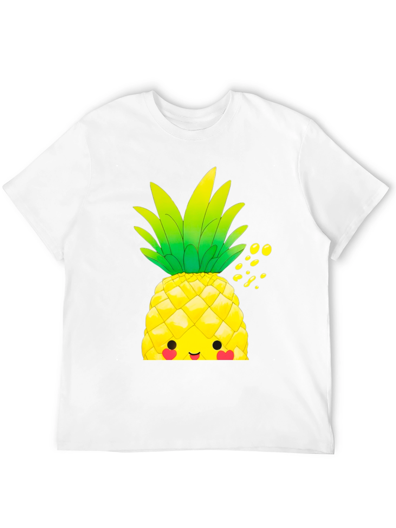 Kawaii Pineapple Graphic Tee - Tropical Style