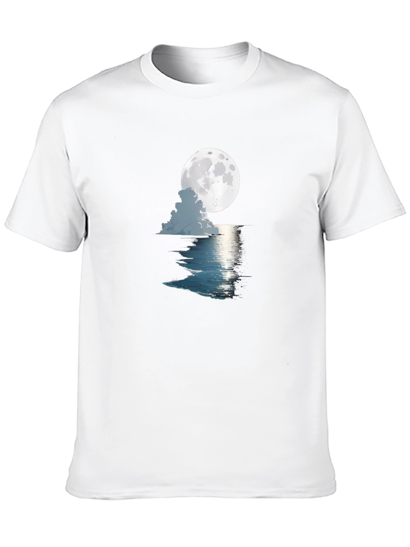 Moonlit Ocean Graphic Tee - Black