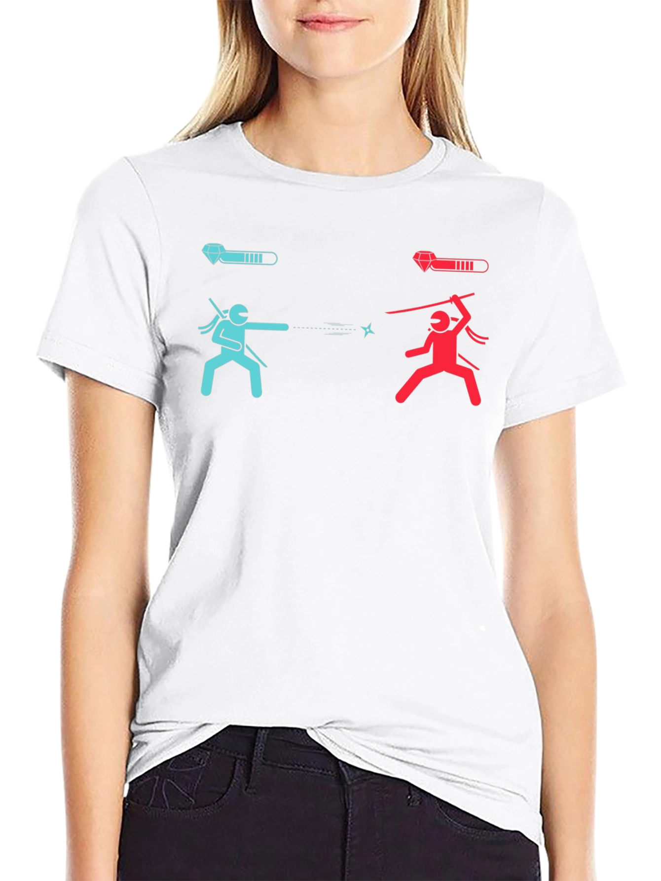 Ninja Battle Black T-Shirt - Level Up Your Style