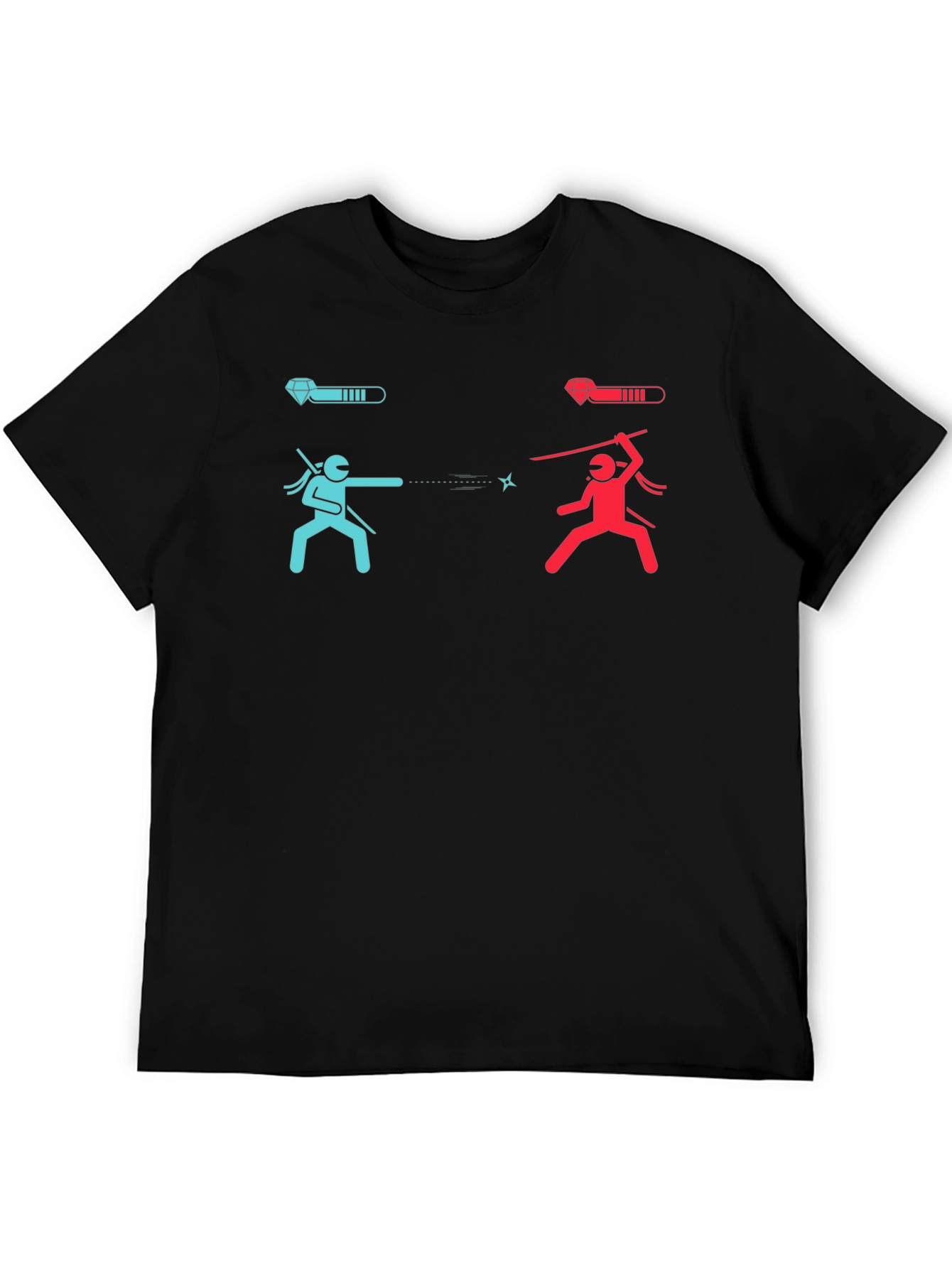 Ninja Battle Black T-Shirt - Level Up Your Style