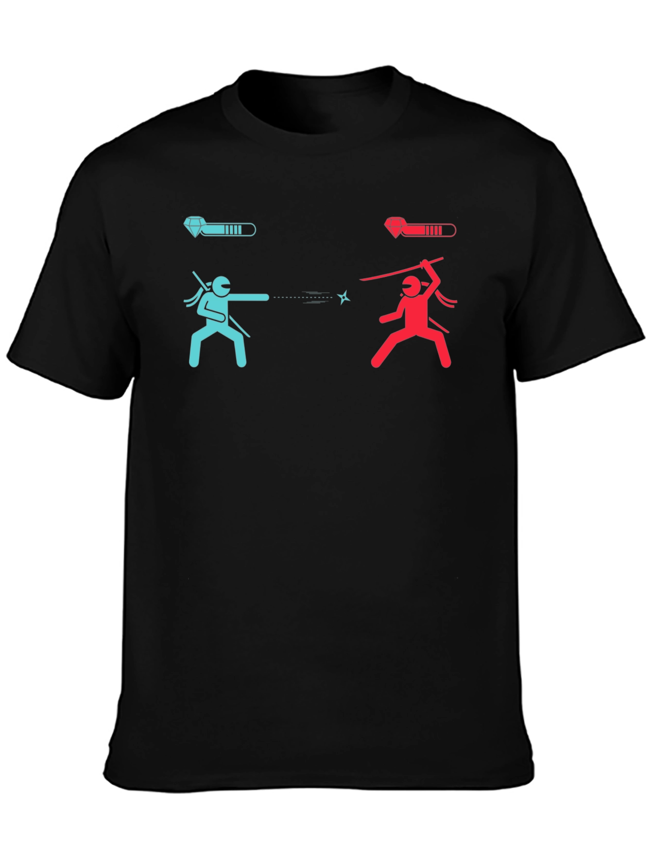Ninja Battle Black T-Shirt - Level Up Your Style