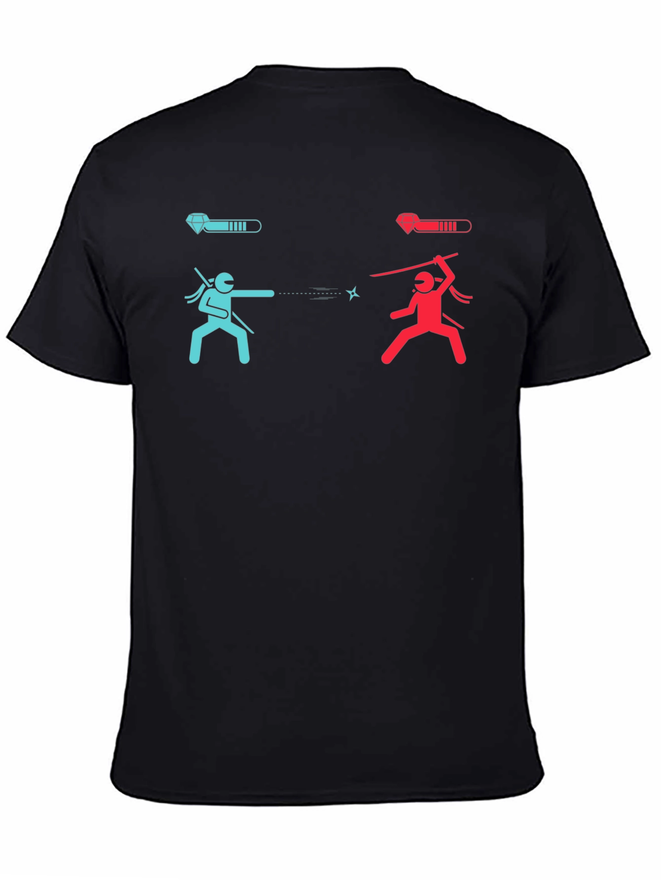 Ninja Battle Black T-Shirt - Level Up Your Style