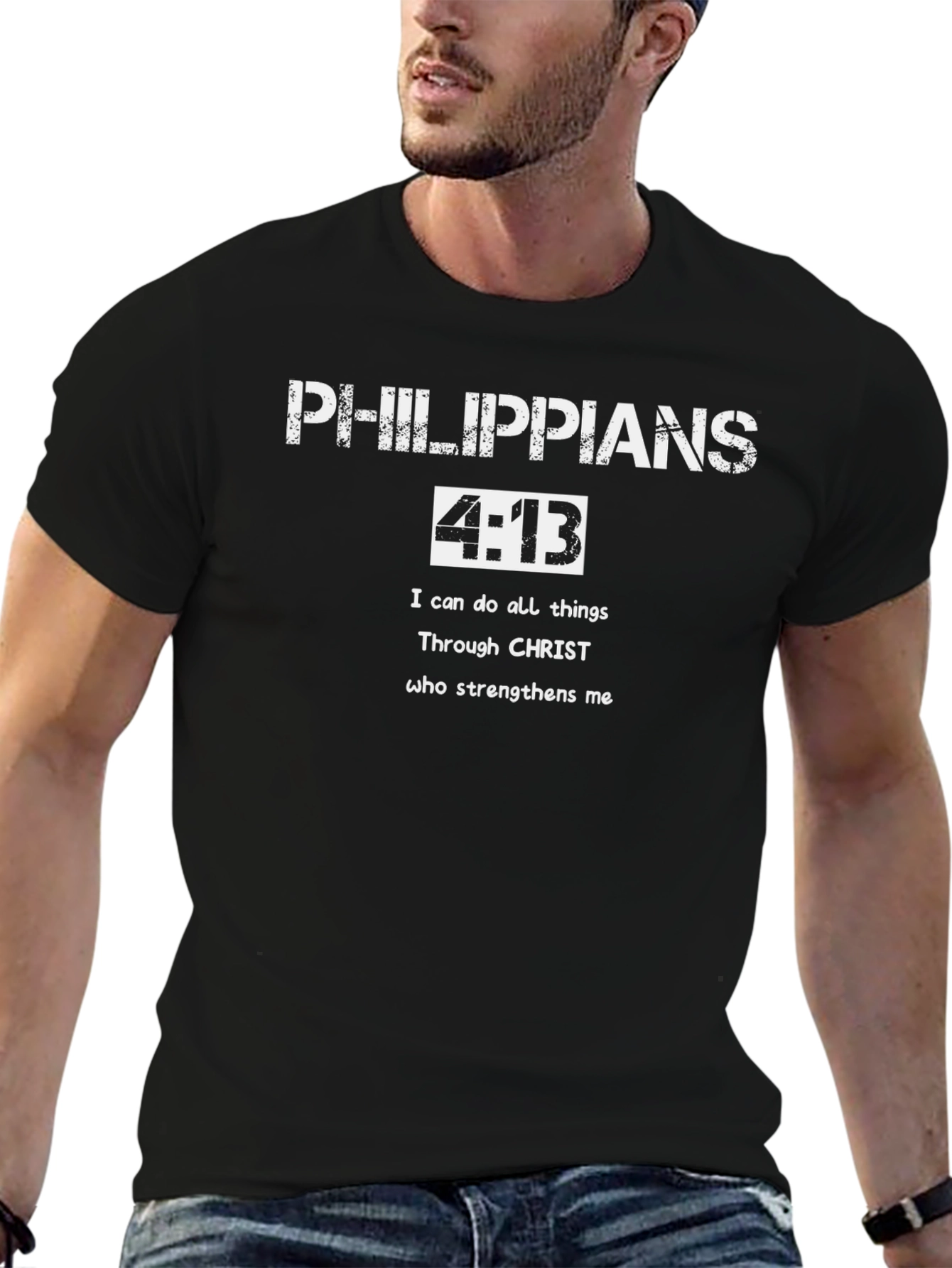 Philippians 4:13 Graphic T-Shirt - Christian Faith Tee