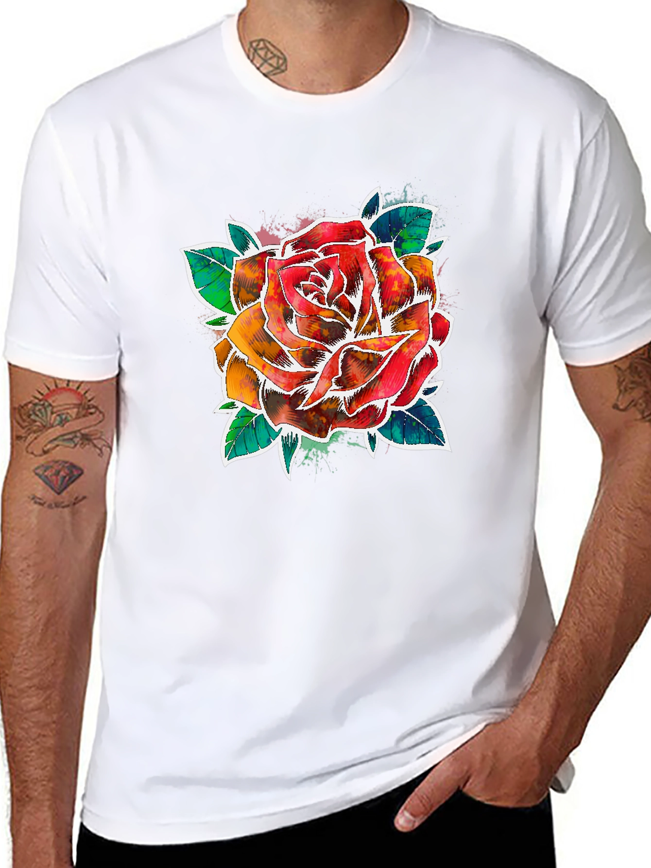 Watercolor Rose Graphic Tee