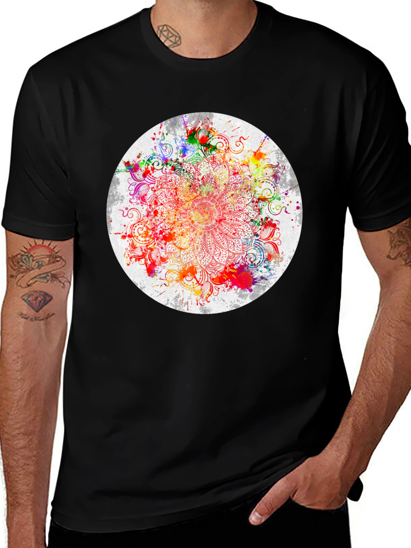 Vibrant Mandala Graphic T-Shirt