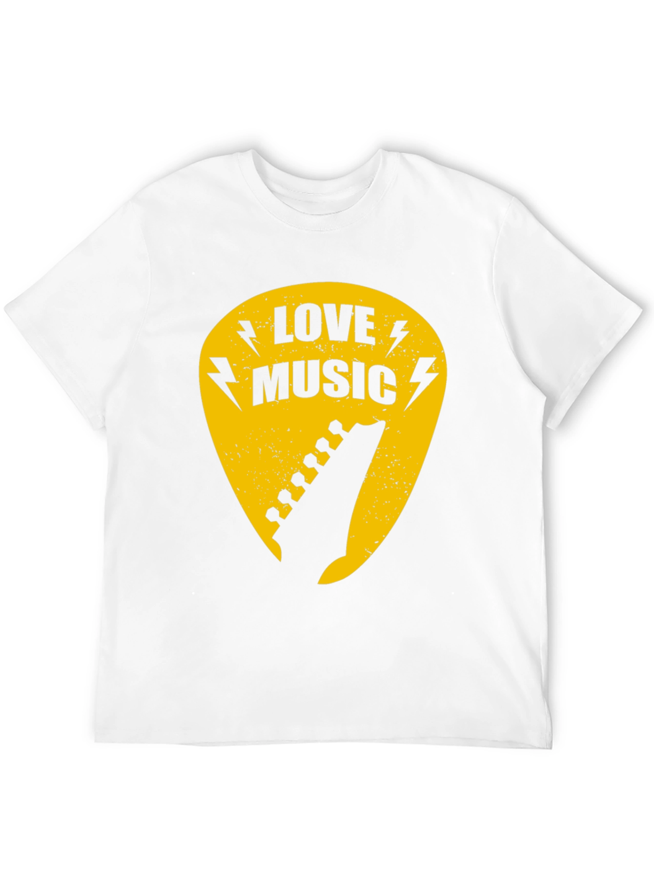 Love Music Guitar Pick Graphic Tee - Black