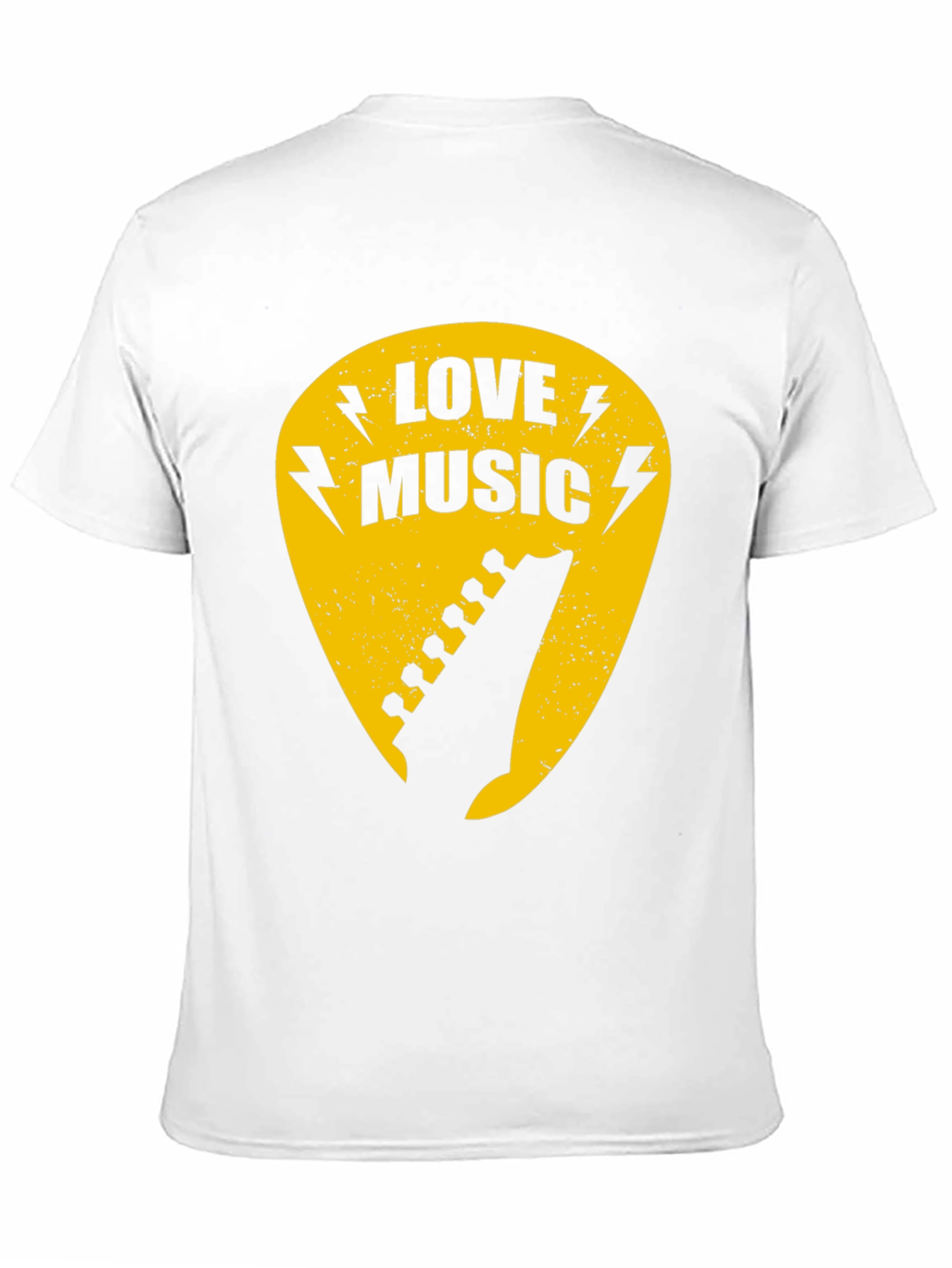 Love Music Guitar Pick Graphic Tee - Black