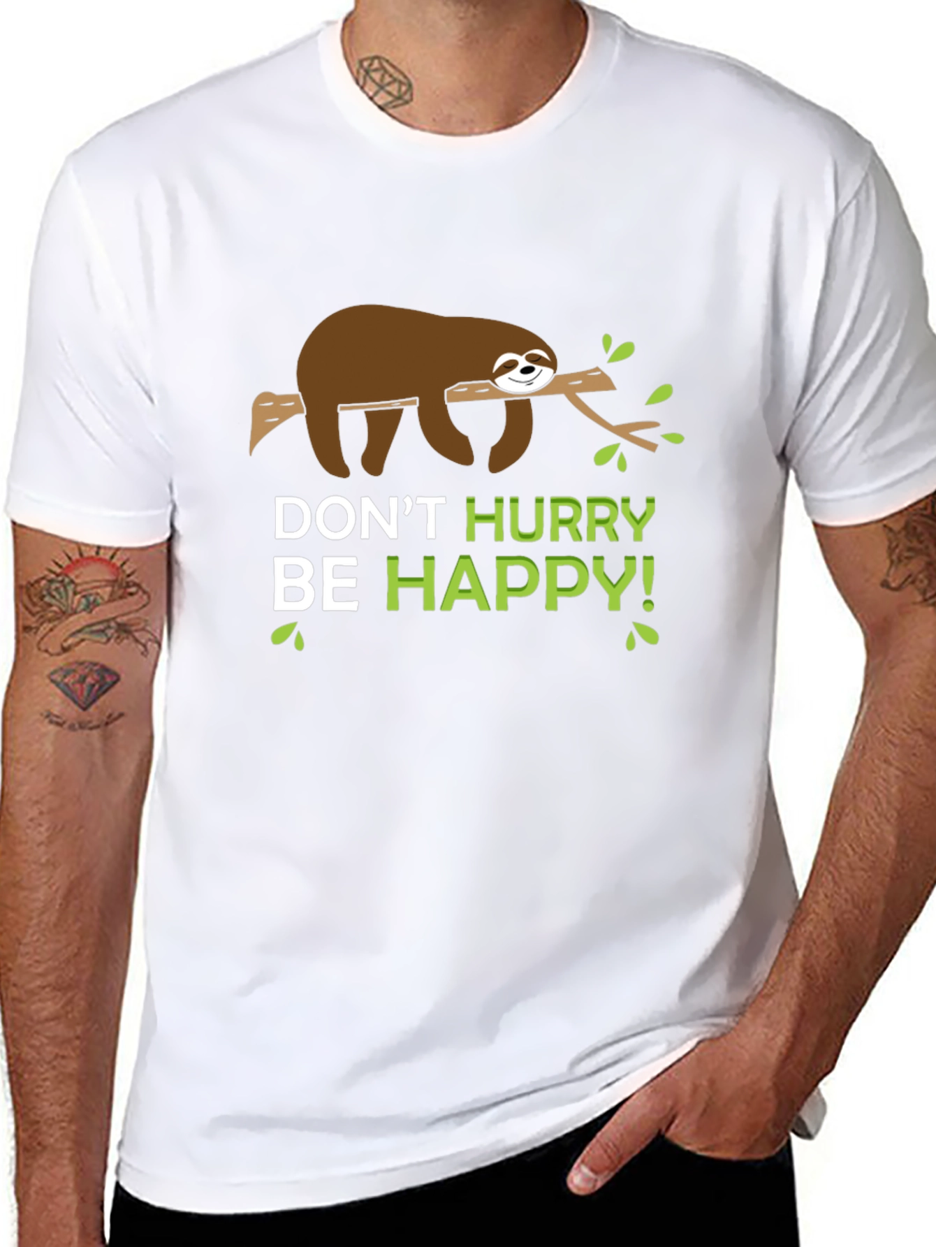 Dont Hurry Be Happy Sloth T-Shirt