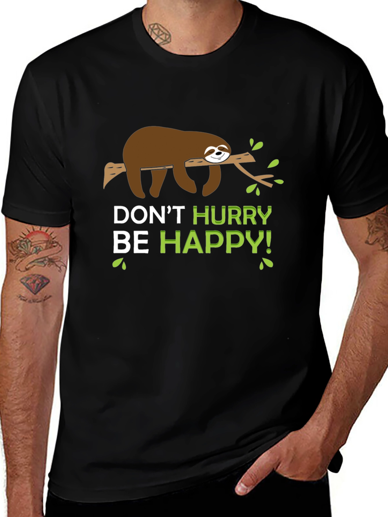 Dont Hurry Be Happy Sloth T-Shirt