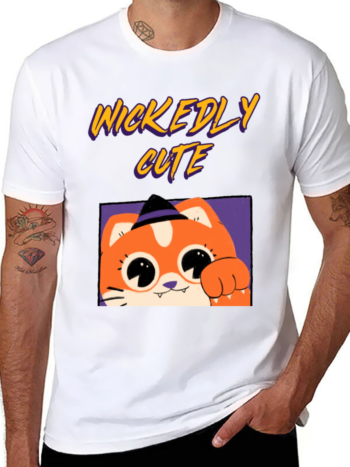 Wickedly Cute Halloween Cat T-Shirt