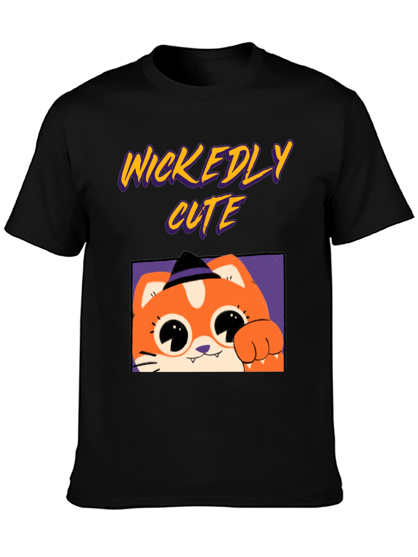 Wickedly Cute Halloween Cat T-Shirt