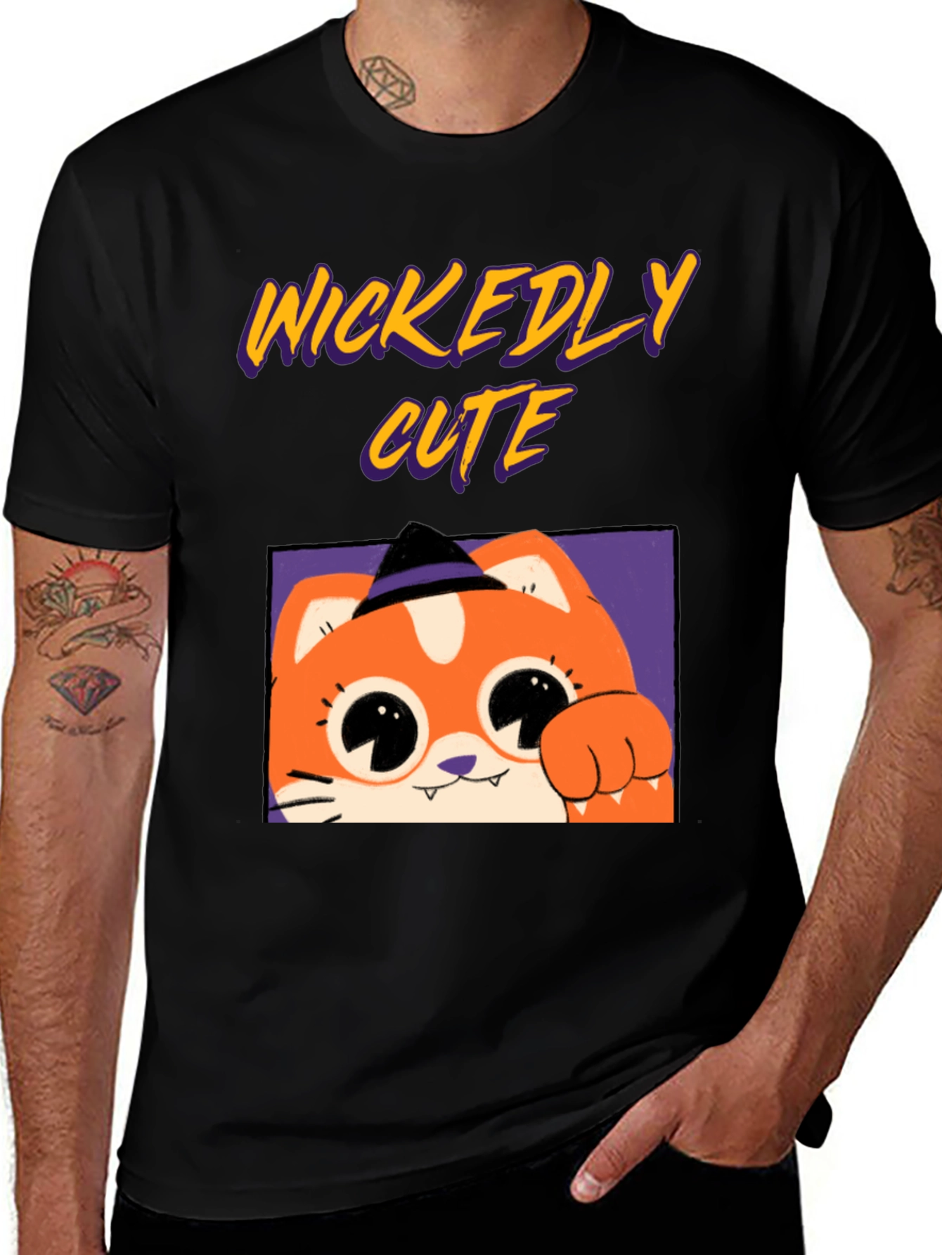 Wickedly Cute Halloween Cat T-Shirt