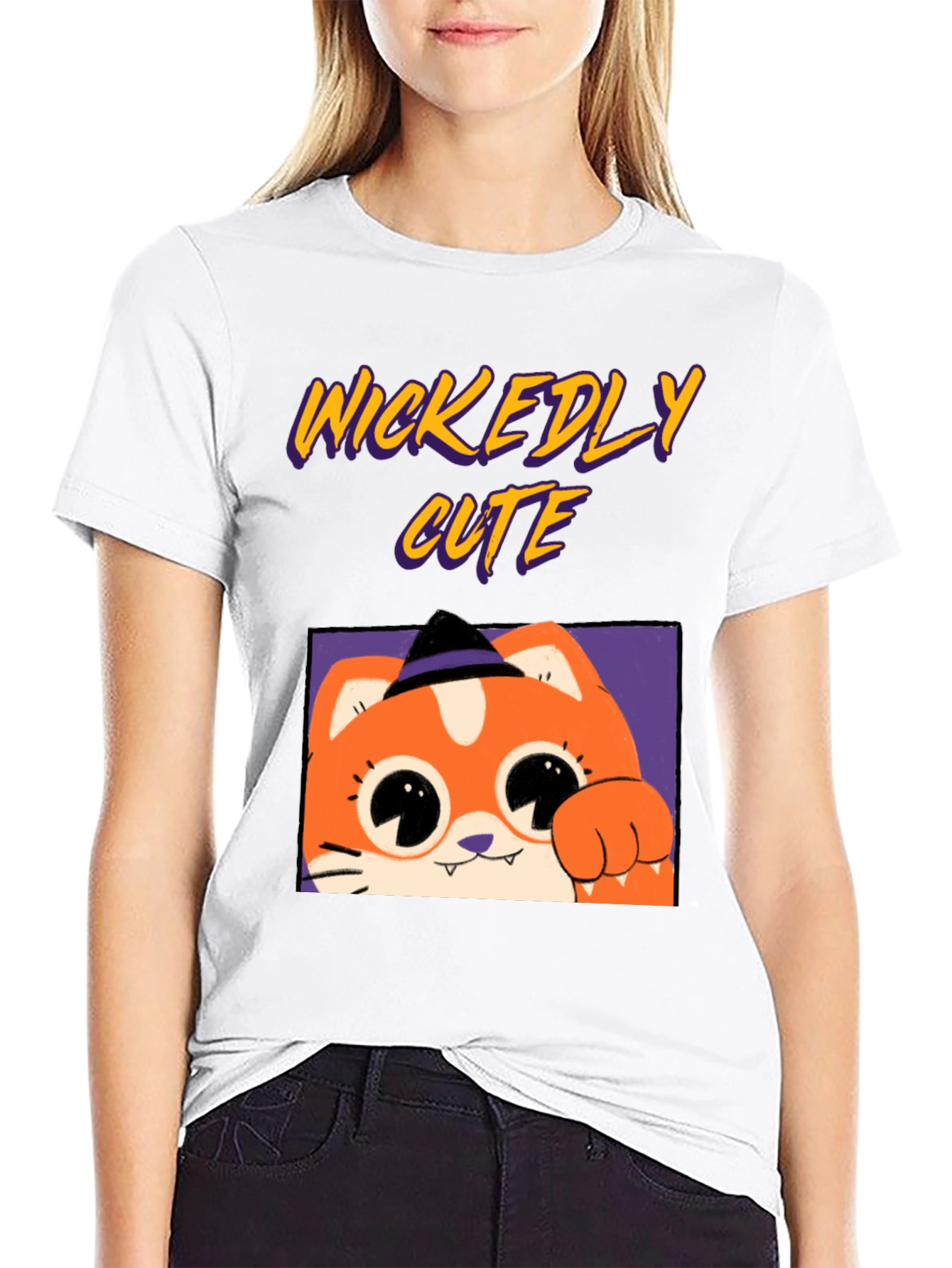 Wickedly Cute Halloween Cat T-Shirt