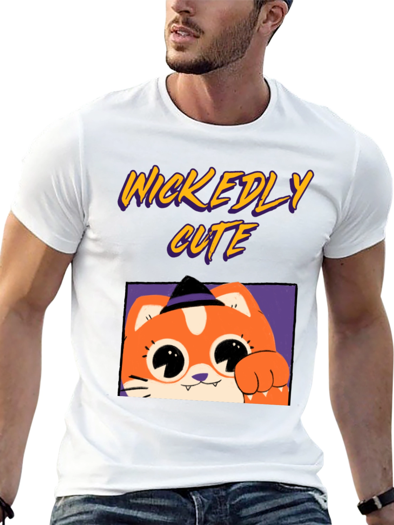 Wickedly Cute Halloween Cat T-Shirt