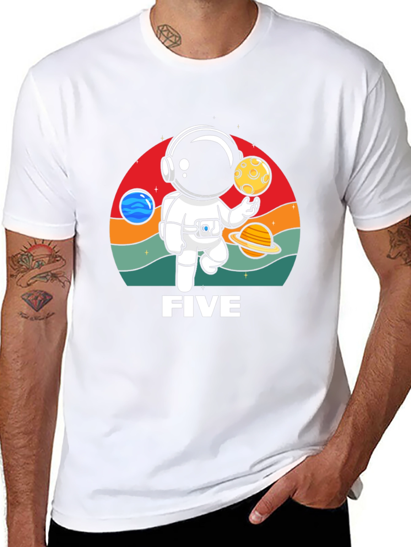 Astronaut Five Graphic T-Shirt