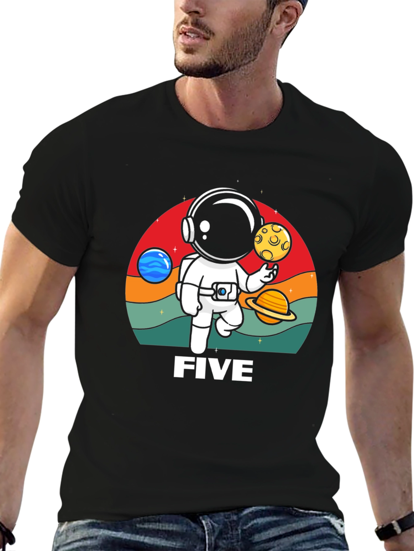 Astronaut Five Graphic T-Shirt
