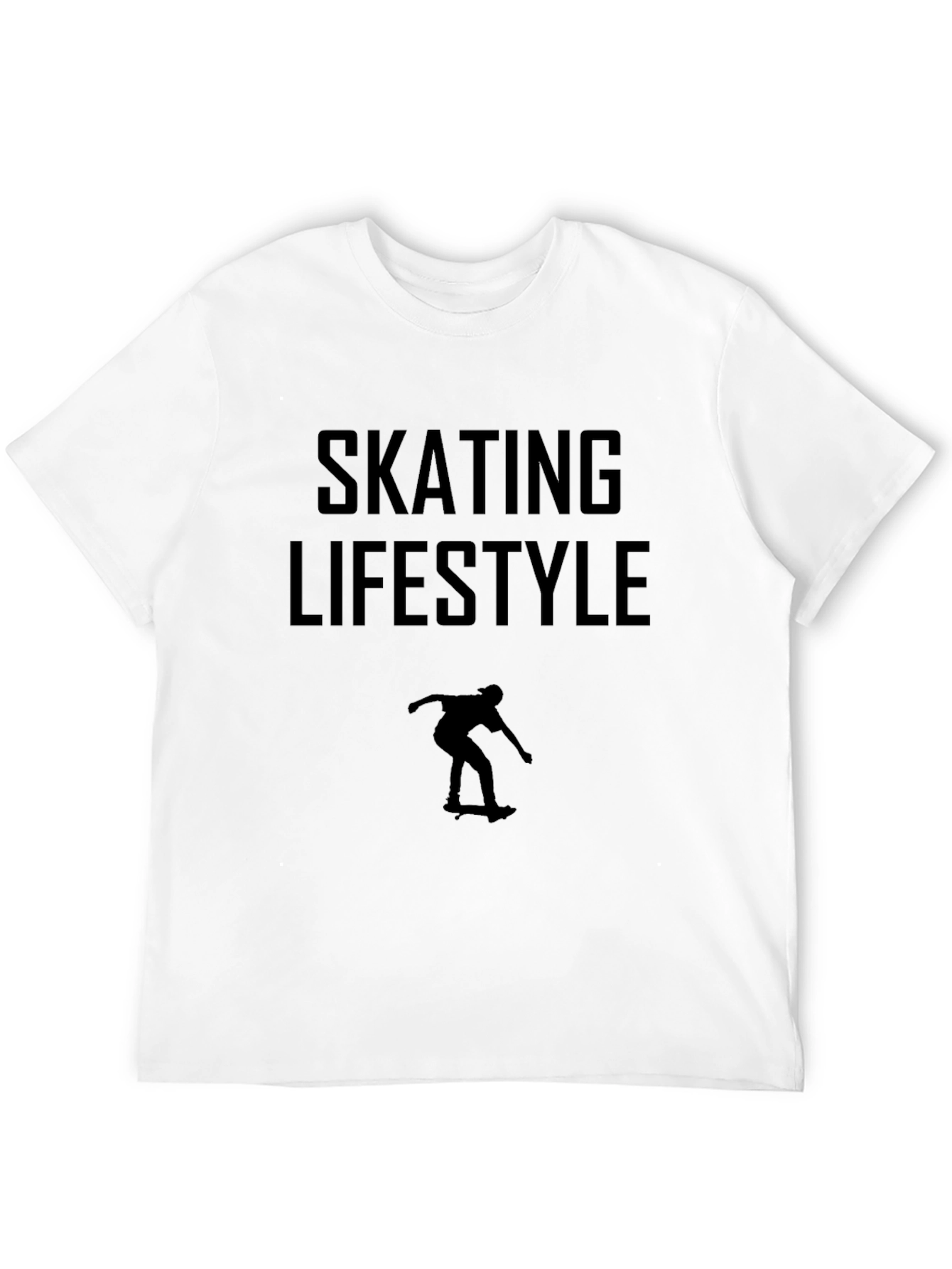 Skating Lifestyle Graphic Tee - Black
