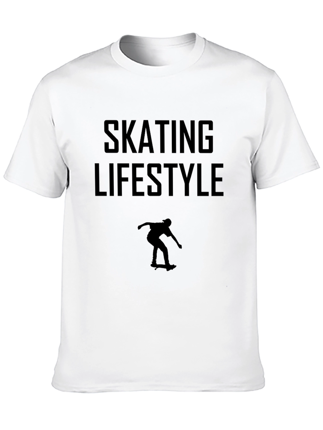 Skating Lifestyle Graphic Tee - Black