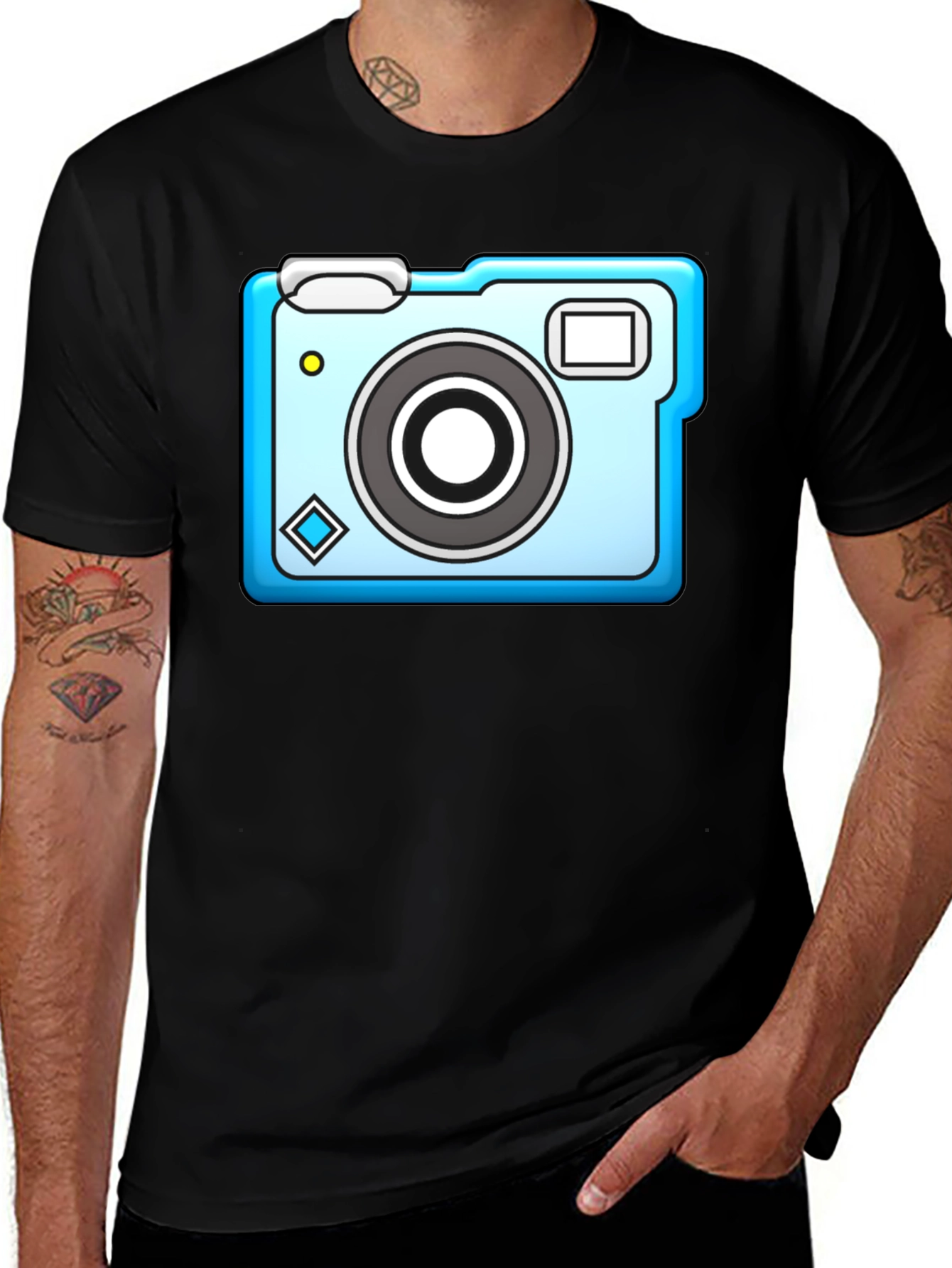 Camera Graphic Black T-Shirt