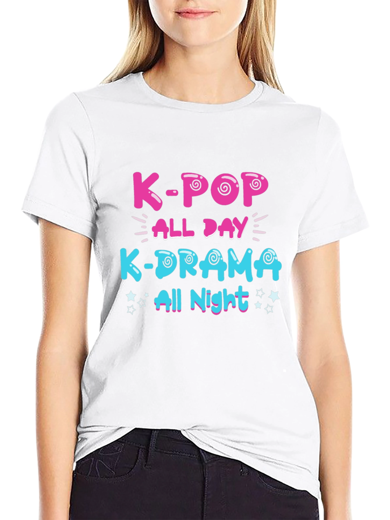 K-Pop All Day K-Drama All Night T-Shirt