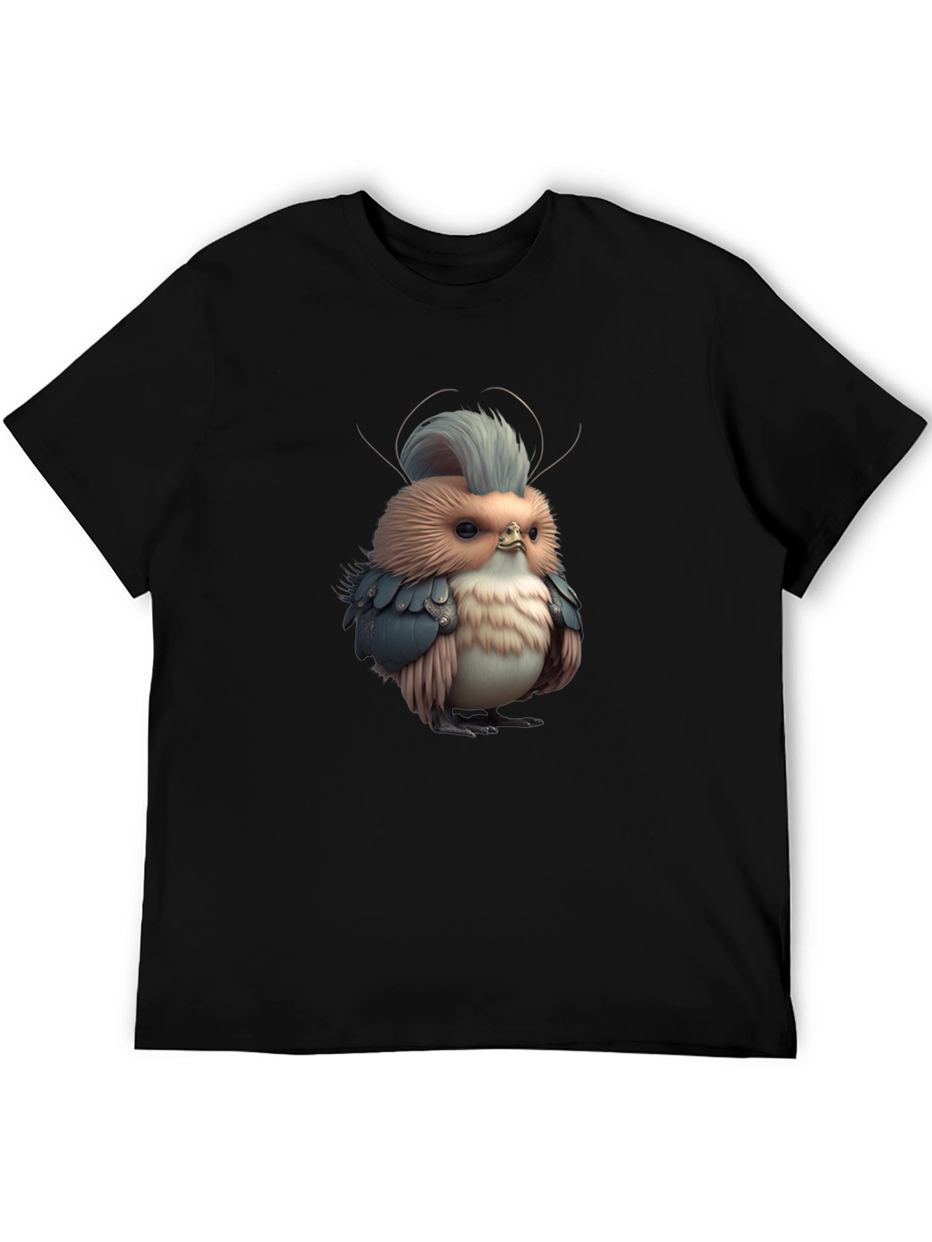 Novelty Bird Graphic Black Tee