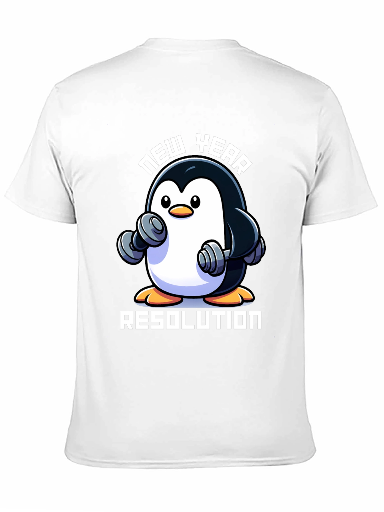 New Year Penguin Workout T-Shirt - Resolution Ready!