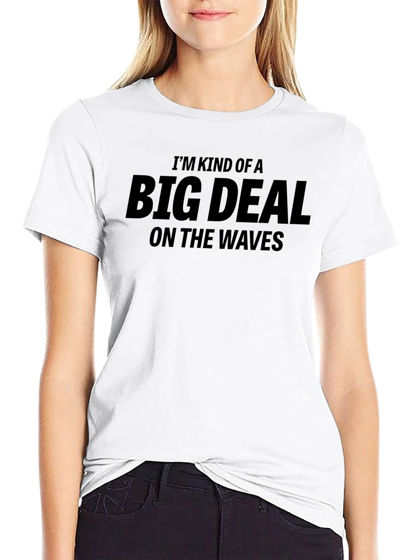 Big Deal On The Waves Black T-Shirt
