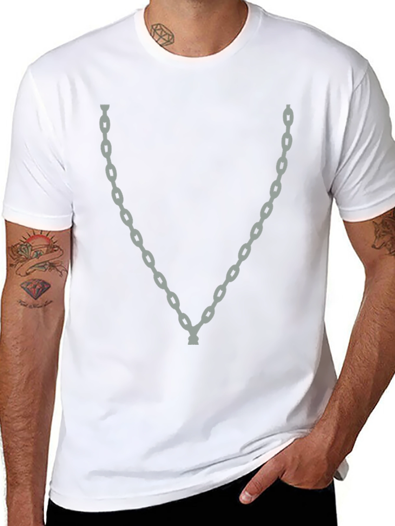 Chain Graphic Tee - Mens Black T-Shirt