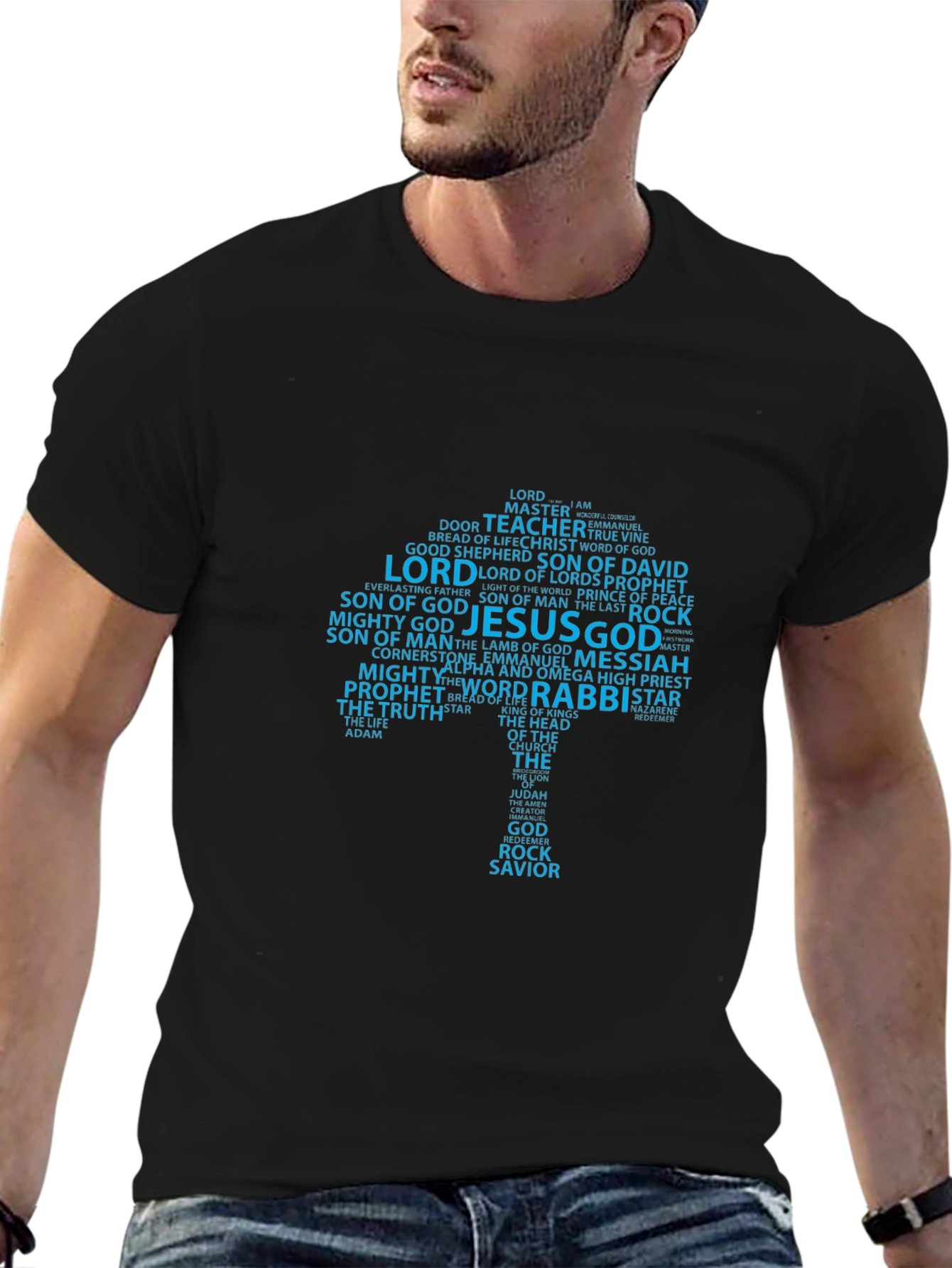 Word Cloud T-Shirt - Jesus Names Tee
