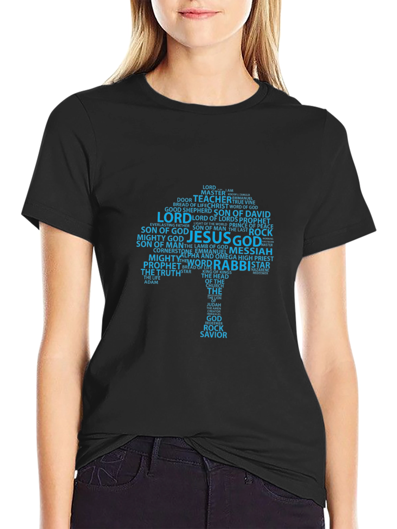 Word Cloud T-Shirt - Jesus Names Tee