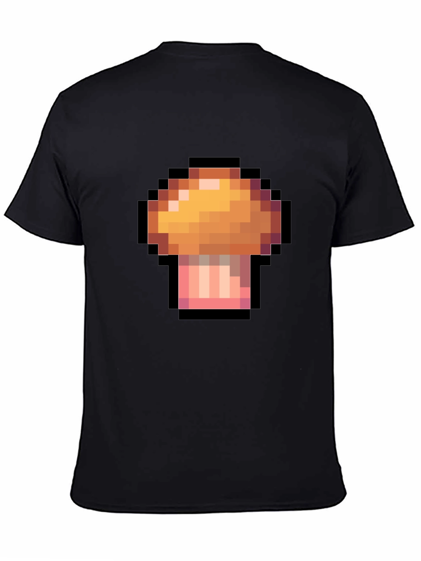 Pixel Mushroom Black T-Shirt - Gaming Inspired Style