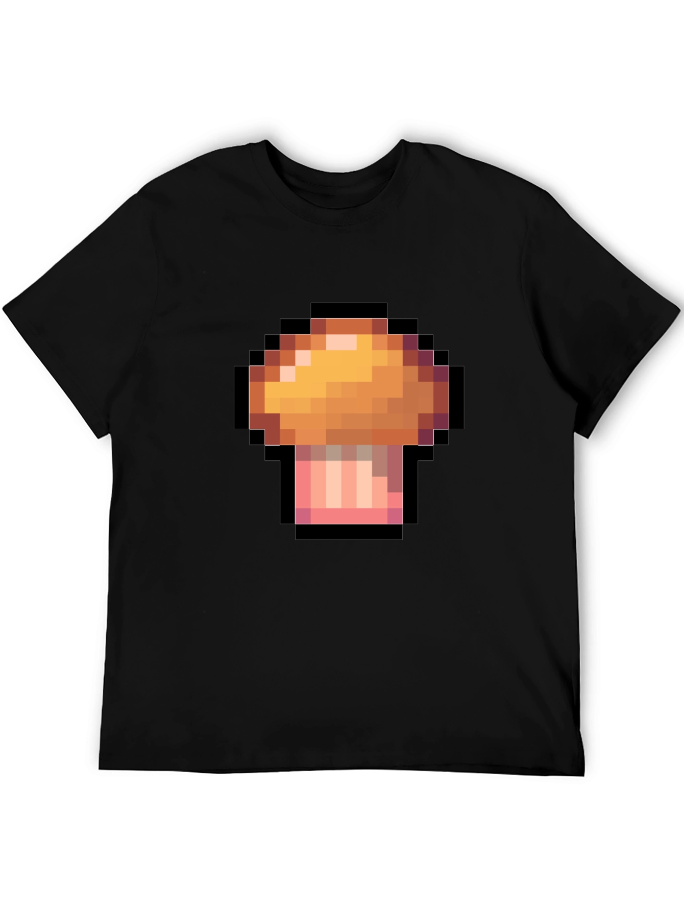 Pixel Mushroom Black T-Shirt - Gaming Inspired Style