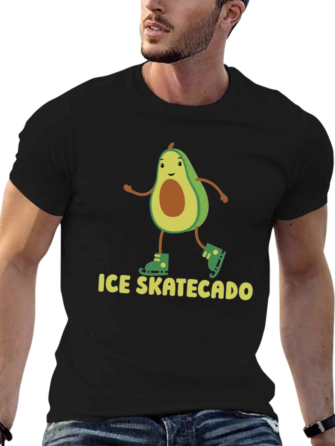 Ice Skatecado Black T-Shirt
