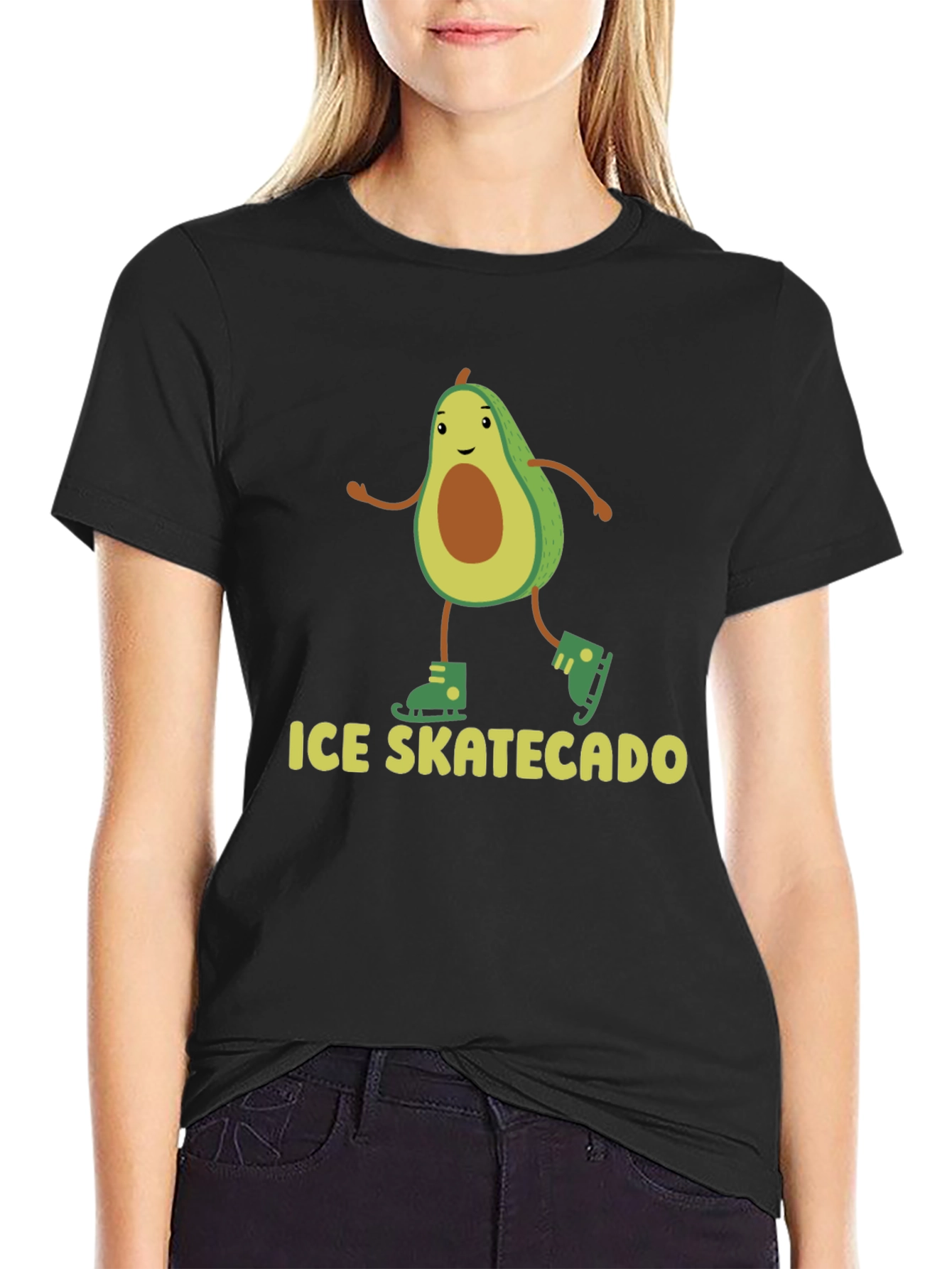 Ice Skatecado Black T-Shirt
