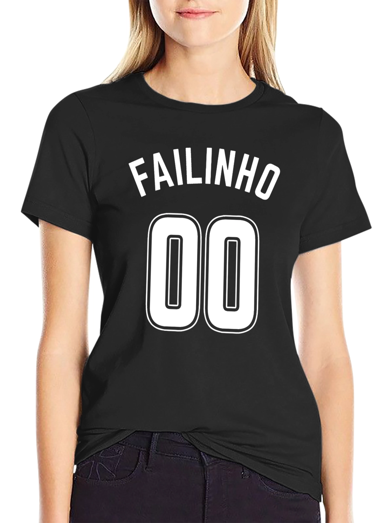 FAILINHO 00 Black Graphic T-Shirt