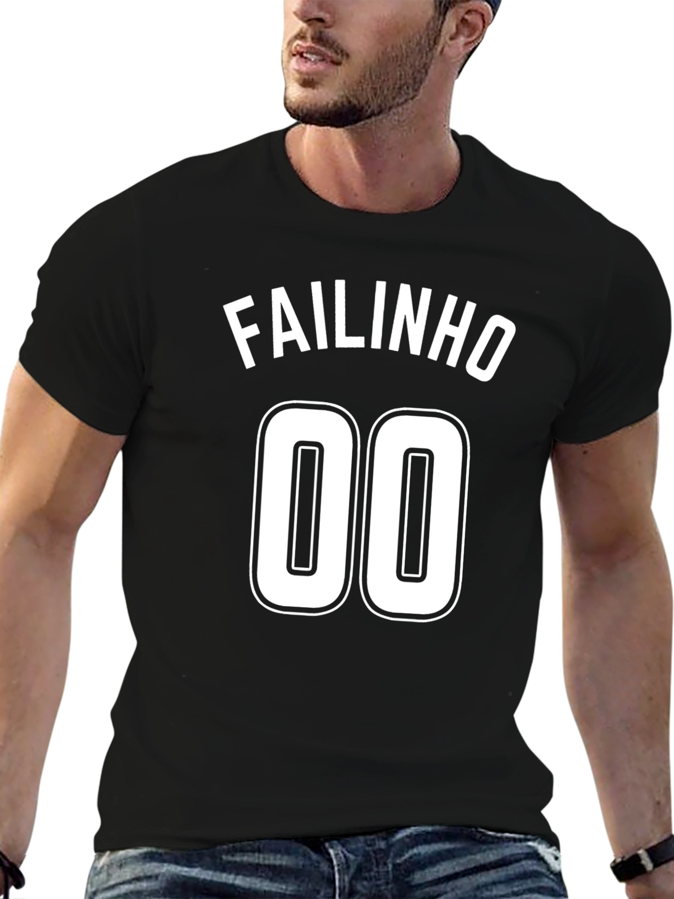 FAILINHO 00 Black Graphic T-Shirt